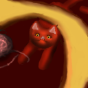 Cat got stuck by ezo