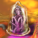 Old woman in a condom by TeXeL