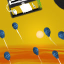 Ice Balloons Sailing Off Into the Sunset by ezo