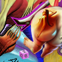 woman stucked in a  giant body (i love my top border.Who made it?) by jito