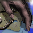 a hand and snakes and some paper and strage stuff by iamall