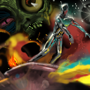silver surfer and master chaos by greg