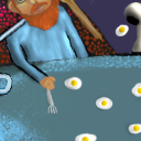 la vuelta de los huevos fritos (dedicated to jito and texel) by ezo