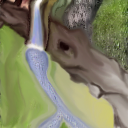 Waterfall over a fallen log by Gryphx