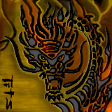 The dragon I drawed from a tattoophotograph and those are NOT chinese characters hehe!! ;) by GRRR