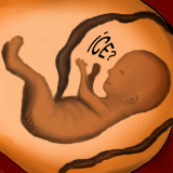 feetus contemplaiting its existence. Mousedrawn, I really want a bloody WACOM!! by GRRR