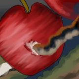 la chenille et la pomme by magneticm