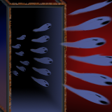 strange creatures fly-/swimming out of an alley by takkie