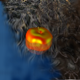 the fruit of the tree of life floats in a lake of hope by goldflesh