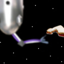 Amuse machine reaching for sandwich in space by cool_macaw