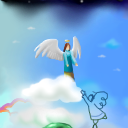 two angels by feathre