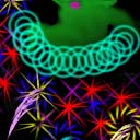 Ghost in fireworks by beamer