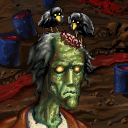 Gentle Harry the Zombie Birdfeeder by supercrutch