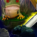 And so the frog pulled Excalibur out from the stone. by Lo_