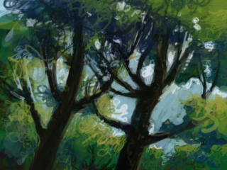 some boring trees - but i think it is my best tile on this quilt by razghul
