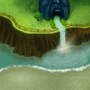 waterfall by ing