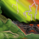 Chaos storms over cliff view by Hoopty