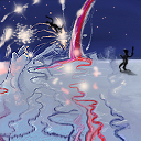 "Explosion at the firework factory" or "I like the smudge tool" by heinzon