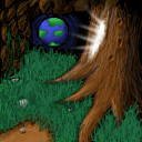 Earth, tree emits warm glow by DiTsHiP