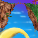 a bridge between two places by thebigmeanie