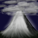 clouds over the mountain by alec