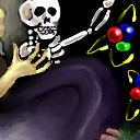 old man becoming particles by MarXidad