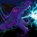 blue flame spewing dragon of death! by so0l