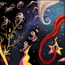 Lizeyes and Vampstars on a Bamboo plant by maca