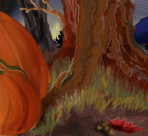 the sacred oak rises from the pumpkin patch by sookeyjane