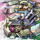 dude with a cap ironing wet books by jito