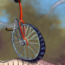 unicycle in smoke by Freeek