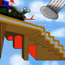 Man riding slug about to be salted by ddewey