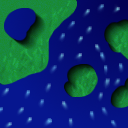 Stars on their way over grass. by guenther