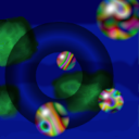 Flying islands..and marbles by veecou