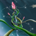 vine flowers by feathre