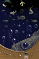 Short Metamorphosis: From leaves, to fish, to bubbles, to one giant fish eye. by gecko