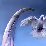 I thought the bone was a little boring by itself.. 2 stock photographs. by whirlwind