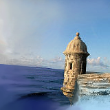 Turrets and oceans... stock photograph by whirlwind