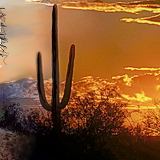 Mountains transform to a desert sky..   stock photograph by whirlwind