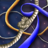 Square knot- blue ribbon :) by antaydos