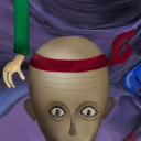 Someone is trying to pull his ear! Gee i suck at drawing faces :/ (No12) by indigoe