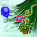 hanging basket by tyeddyedeyes