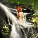 Bathing by tyeddyedeyes
