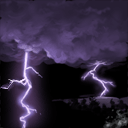 Spooky lightning strikes by jeffery