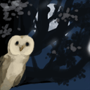 Treetop Owl (tough borders to incorporate.. man) by jeffery