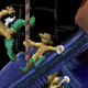 Workplace Safety - little naked men in green stockings polishing a futuristic pistol by ikeivup