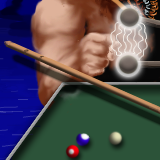 a white version of Mr T arguing with a strange glowy machine about a game of pool (the machine won) by miskate