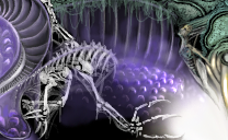 Eggs, Headless Skeleton, Tortured Woman. by gecko