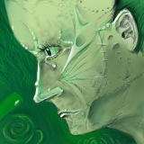 Well, I've drawn tears in all 'dem other colors so why not green too? by Primal_r