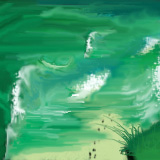 a man walked right into the ocean. and noone ever saw him again. and one thing more that dissapeared was my lousy tile. by heinzon